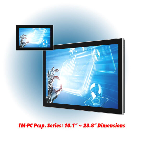 Panel mount Touch Monitor with 1 VGA and 1 DVI 2