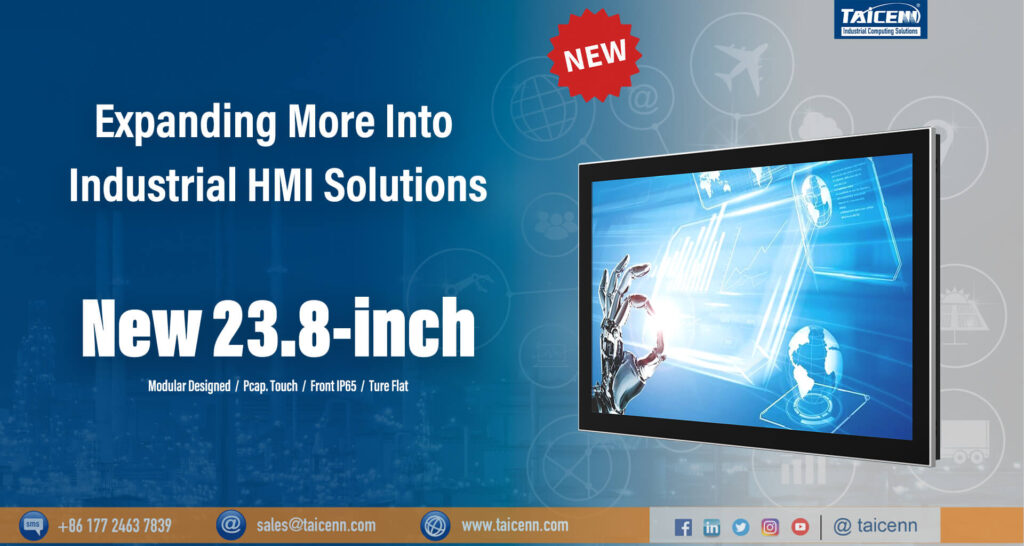 New Release | TAICENN announced new 23.8-inch Modular front display modules into Industrial Panel PCs and Monitor ranges