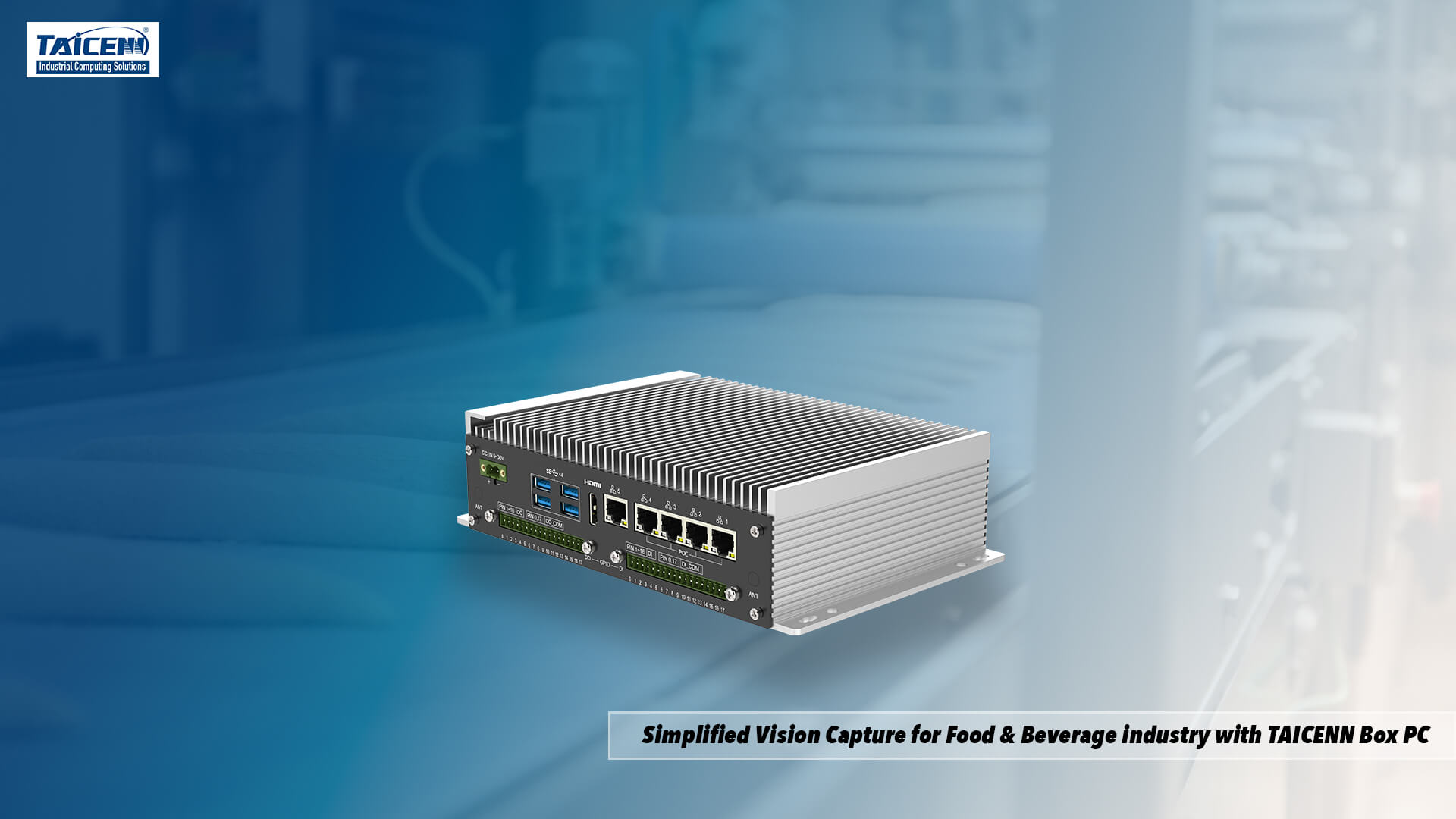 Food & Beverage industry with Taicenn Box PC